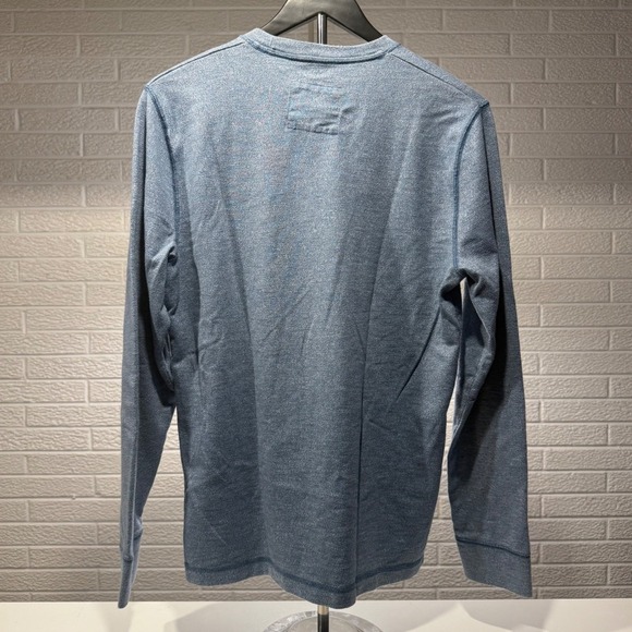 Hollister Men's Long Sleeve Crew Neck T-Shirt Casual Top Activewear Heather Blue - Picture 3 of 4